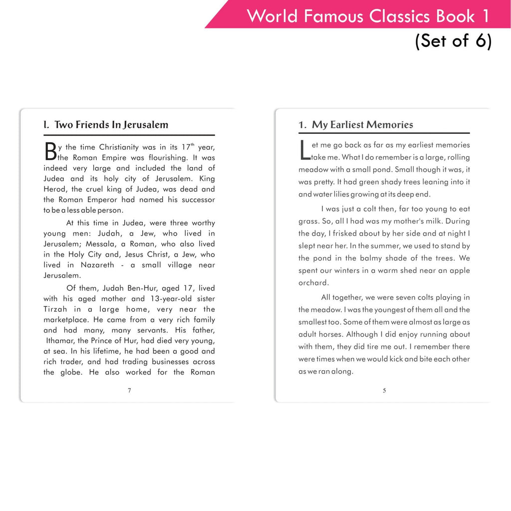 World Famous Classics Book 1 (Set of 6)| Ages 8-15 Year