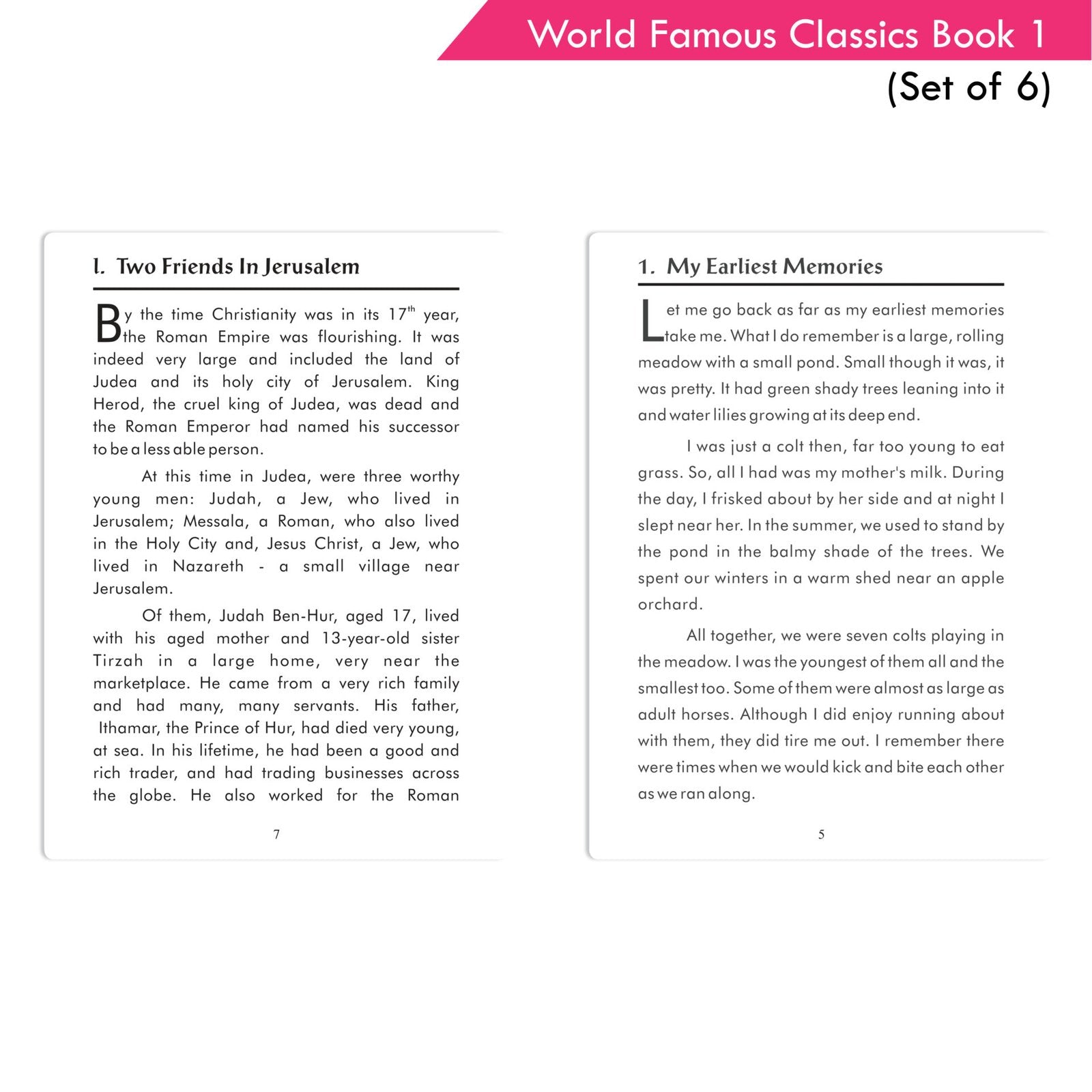 World Famous Classics Book 1 (Set of 6)| Ages 8-15 Year