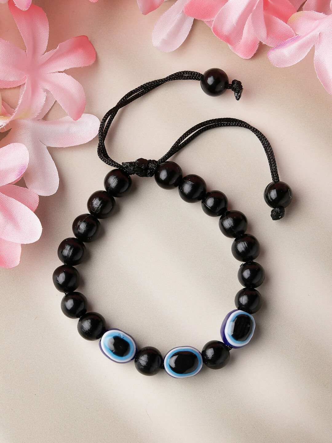NVR Men & Women Evil Eye Men & Women Black Thread Bracelet
