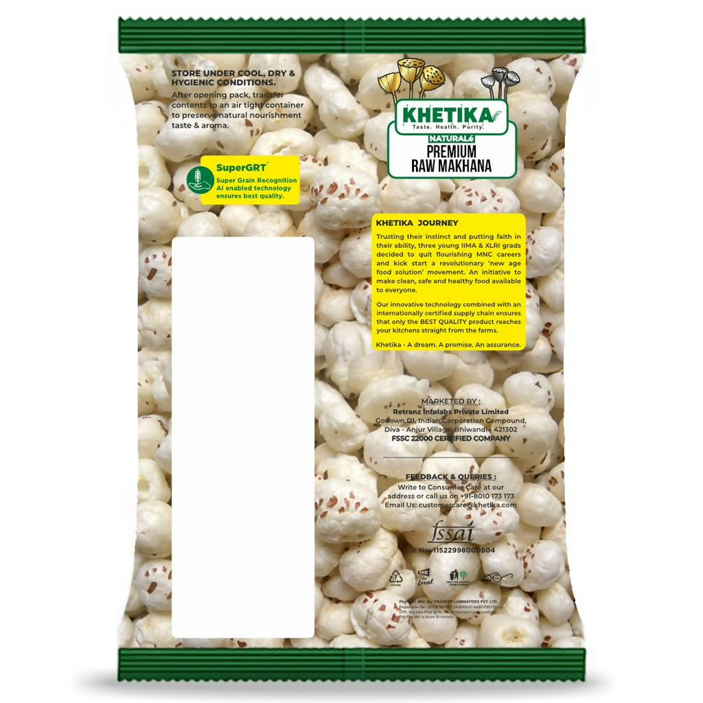 Khetika Premium Raw Phool Makhana