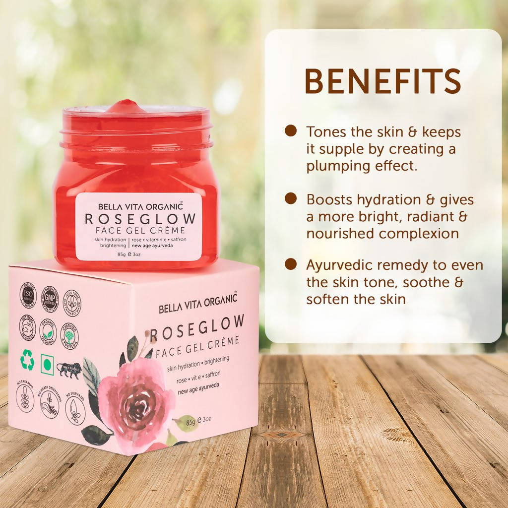 Bella Vita Organic Rose Glow Face Gel Creme