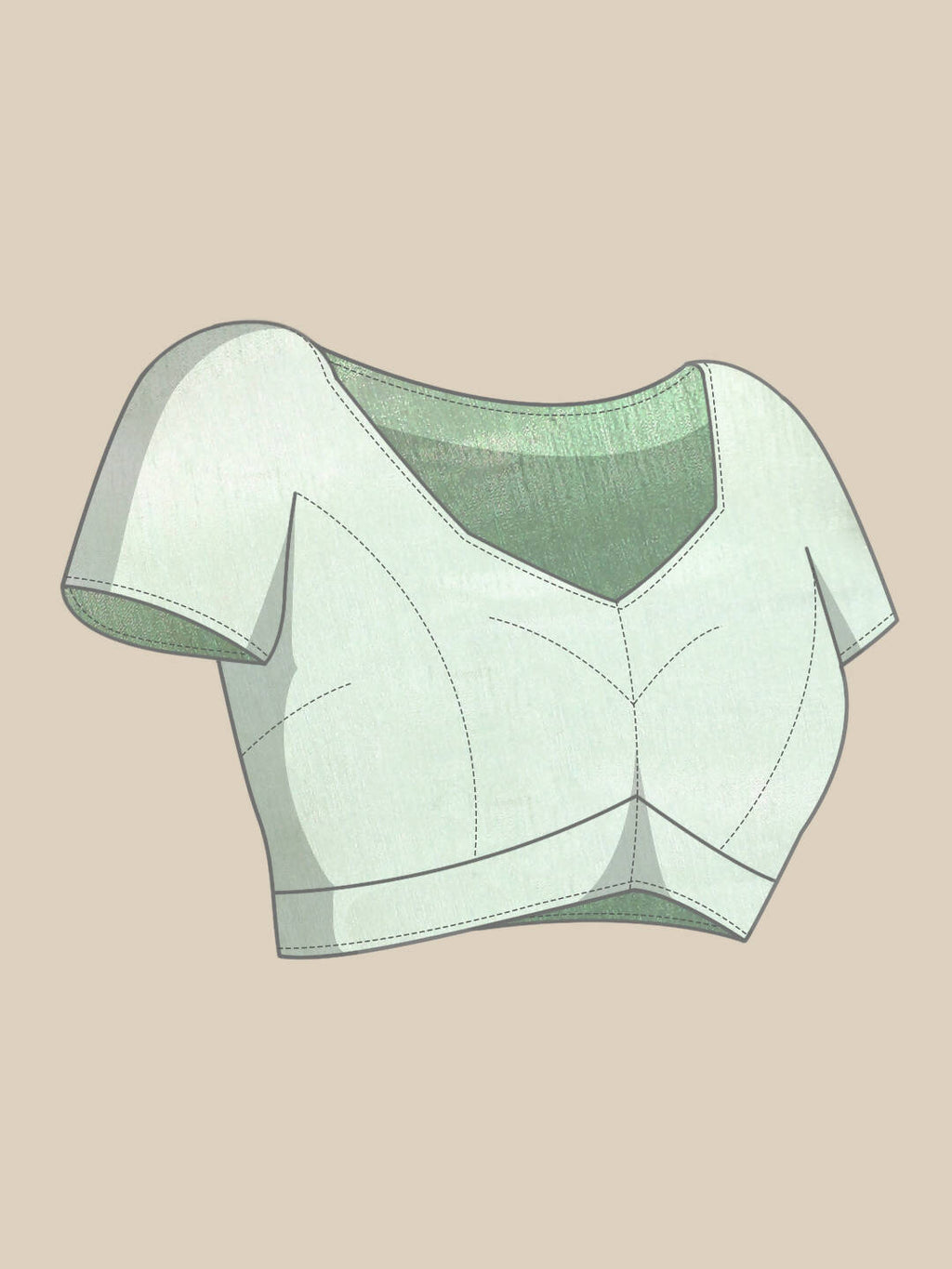 Green Woven Design Net Saree with Blouse Piece - Kalamkari