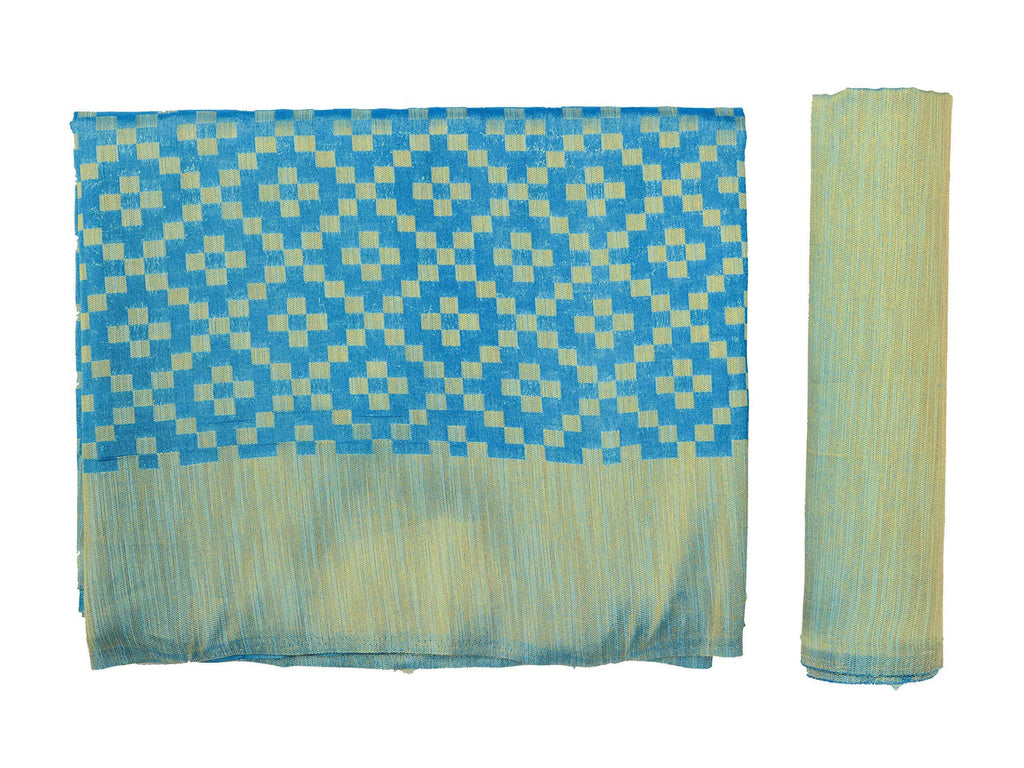 Mimosa Women's Patola Art Silk Turquoise Blue Saree