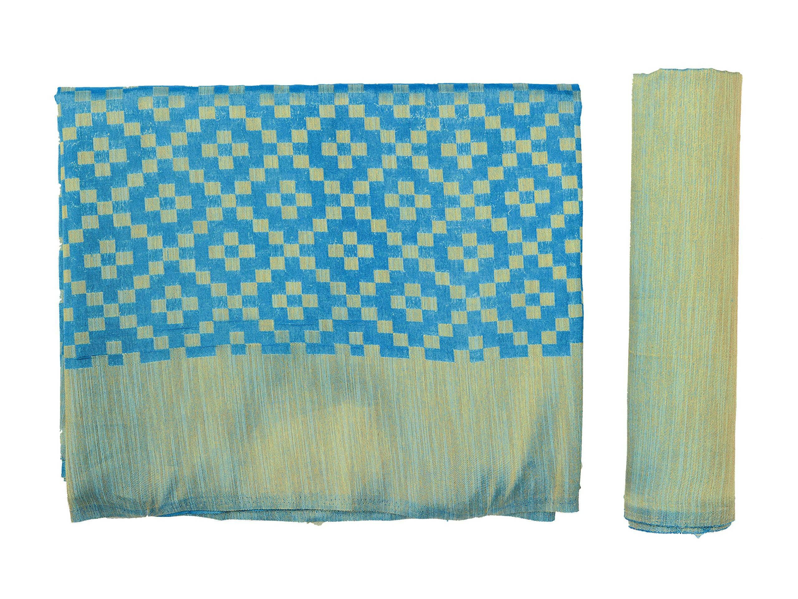 Mimosa Women's Patola Art Silk Turquoise Blue Saree