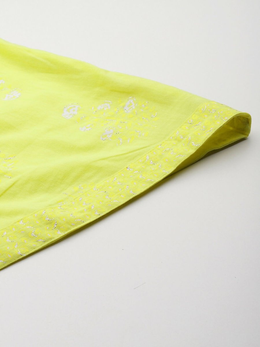 Ahalyaa Women's Traditional wear Kurta Set - Yellow