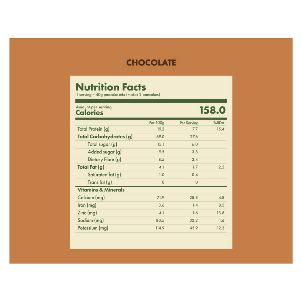Cosmix no nonsense plant protein pancake mix Chocolate