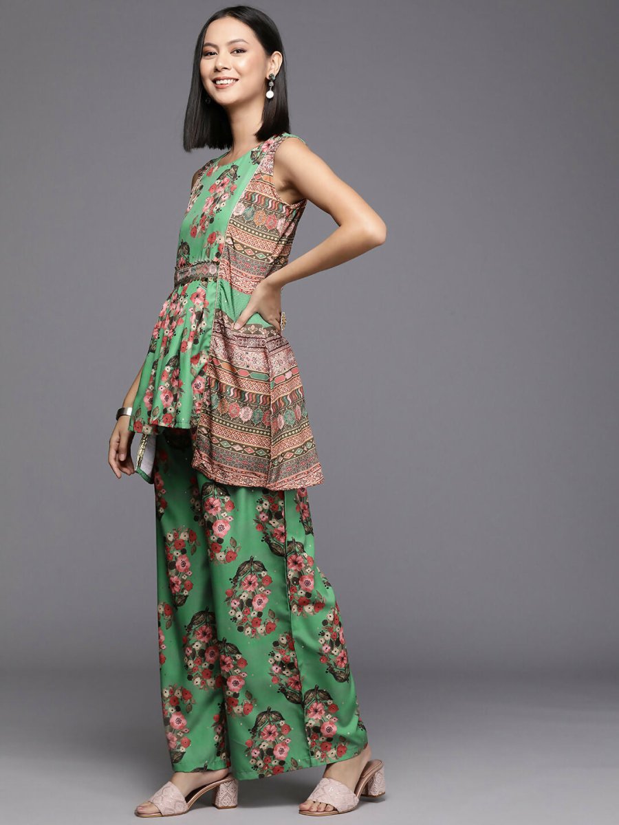 Ahalyaa Women's Traditional Wear Co-ods - Green