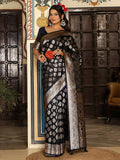 Shree Shyam Fashion Navy Blue Silk Saree
