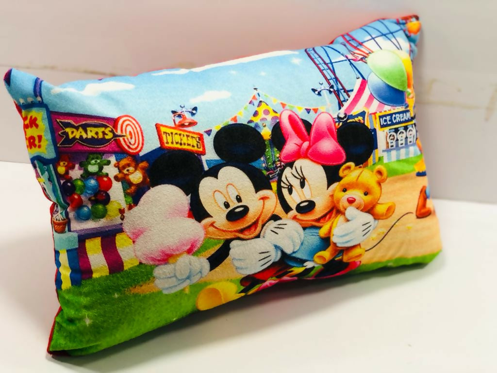 Unique Fashion Microfibre Filled Cushion For Kids - Mickey Minnie Tickets