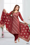 Joban Fashion Jacquard Maroon Color Kurta Set