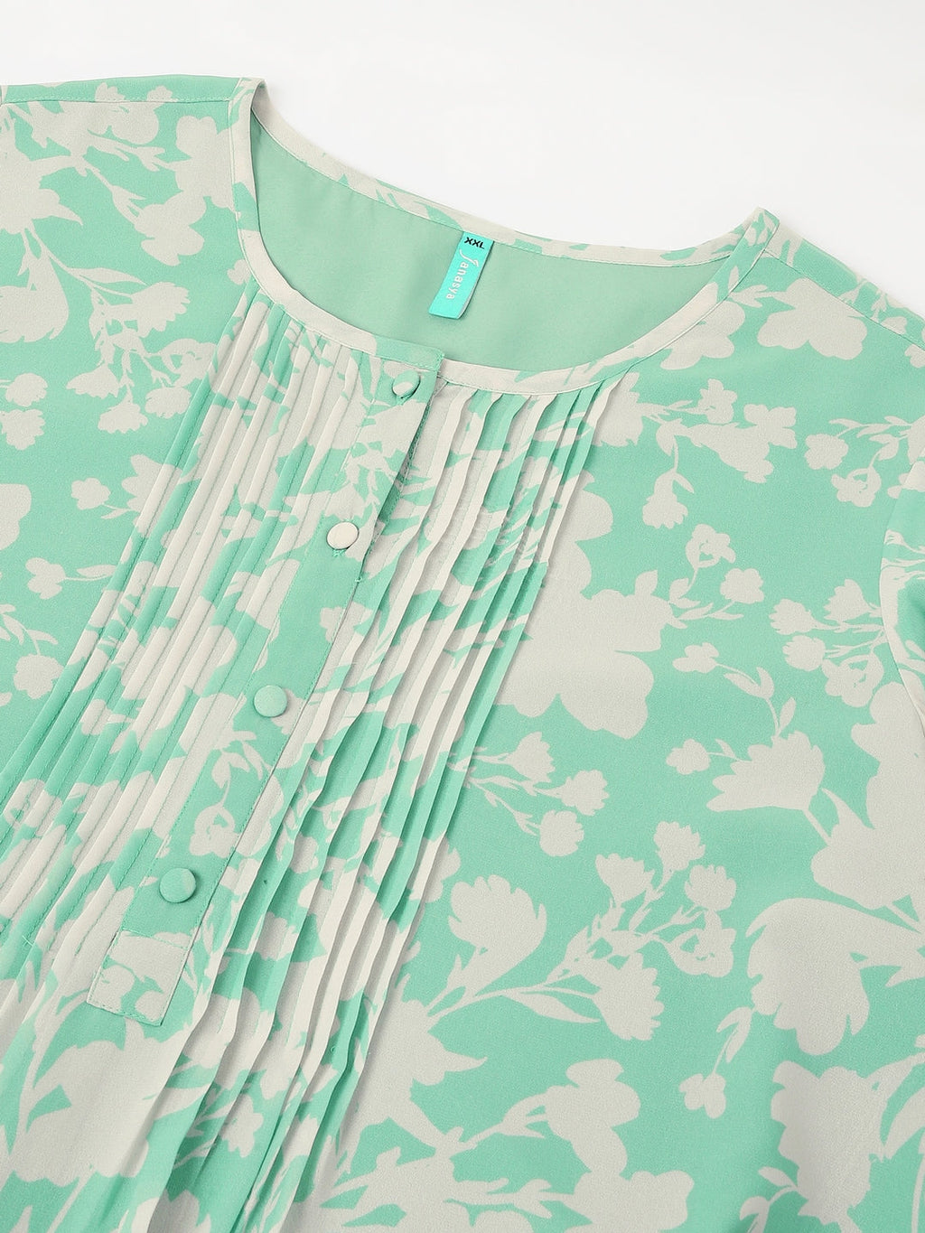 Janasya Light Georgette Floral A-Line Tunic