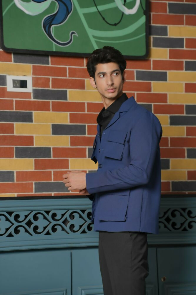 Minimal Matrix Black Shacket by Hilo Design