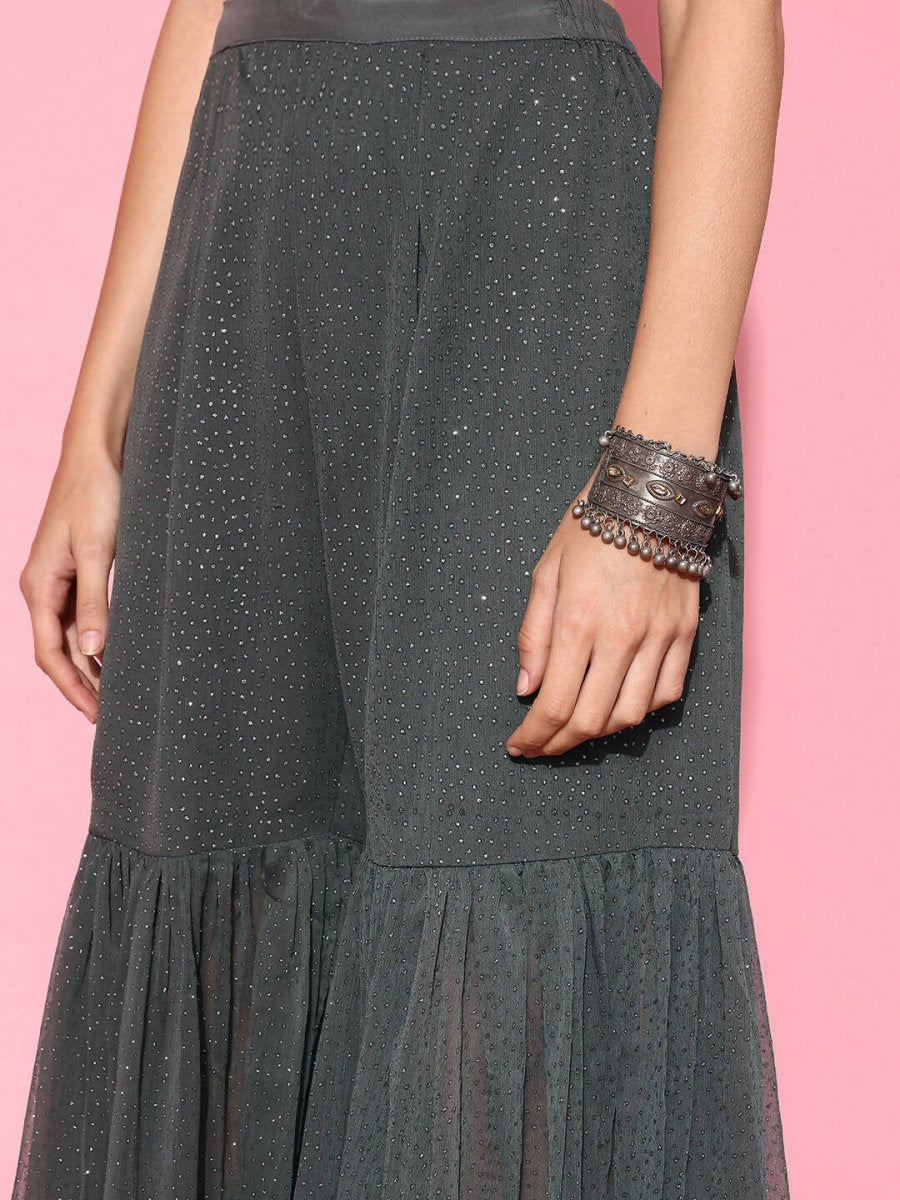 Ahalyaa Women's Traditional Wear Co-ods - Grey