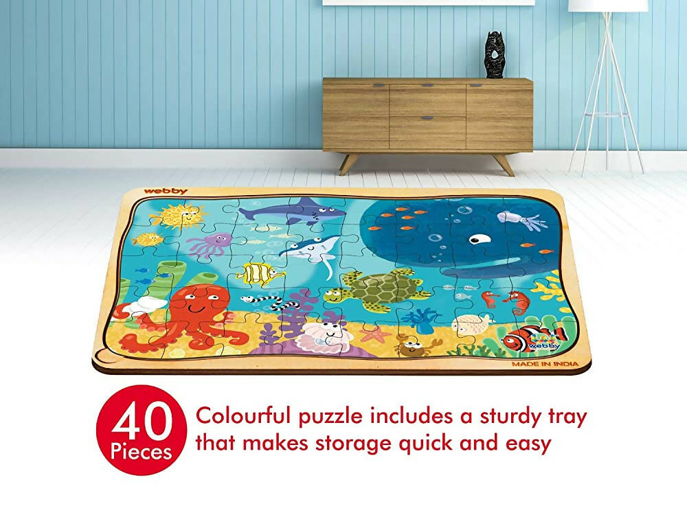 Webby Underwater Animals Jigsaw Puzzle - 40 Pcs
