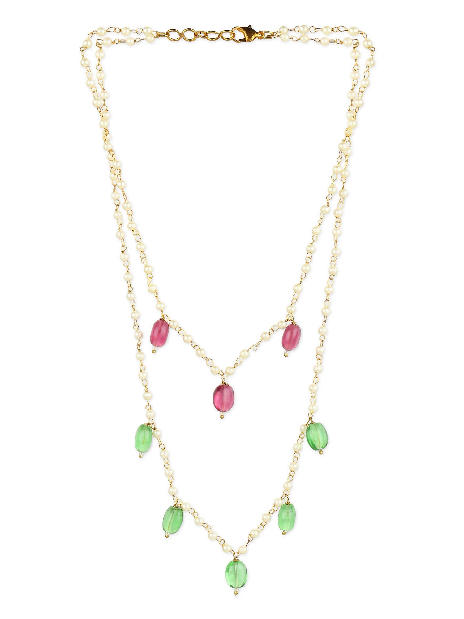 Women's Gold-Polished Necklace - Ruby Raang