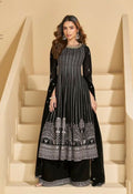 Anaita Black Georgette Stitched Suit with Embroidery & Sequence Work