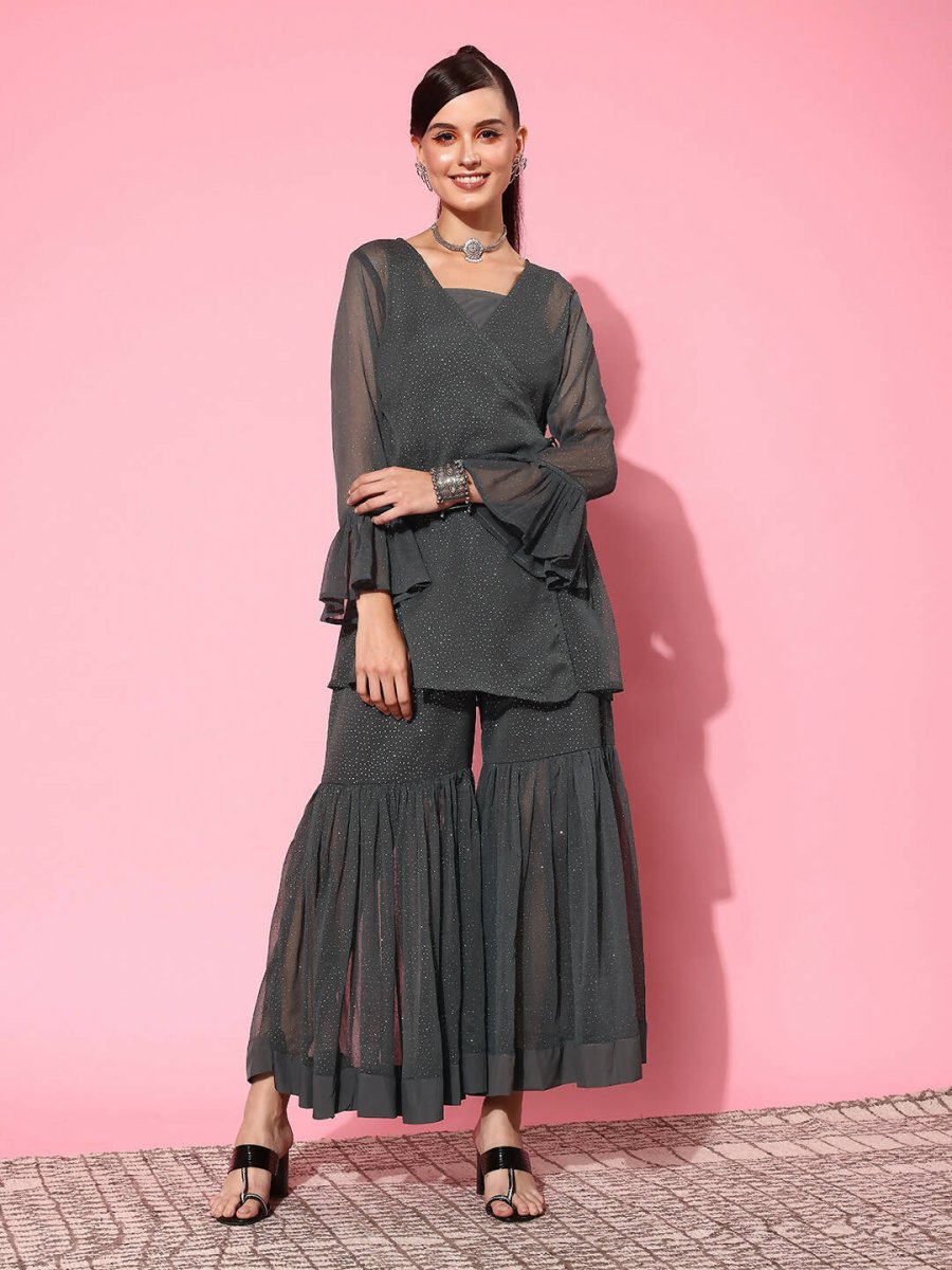 Ahalyaa Women's Traditional Wear Co-ods - Grey