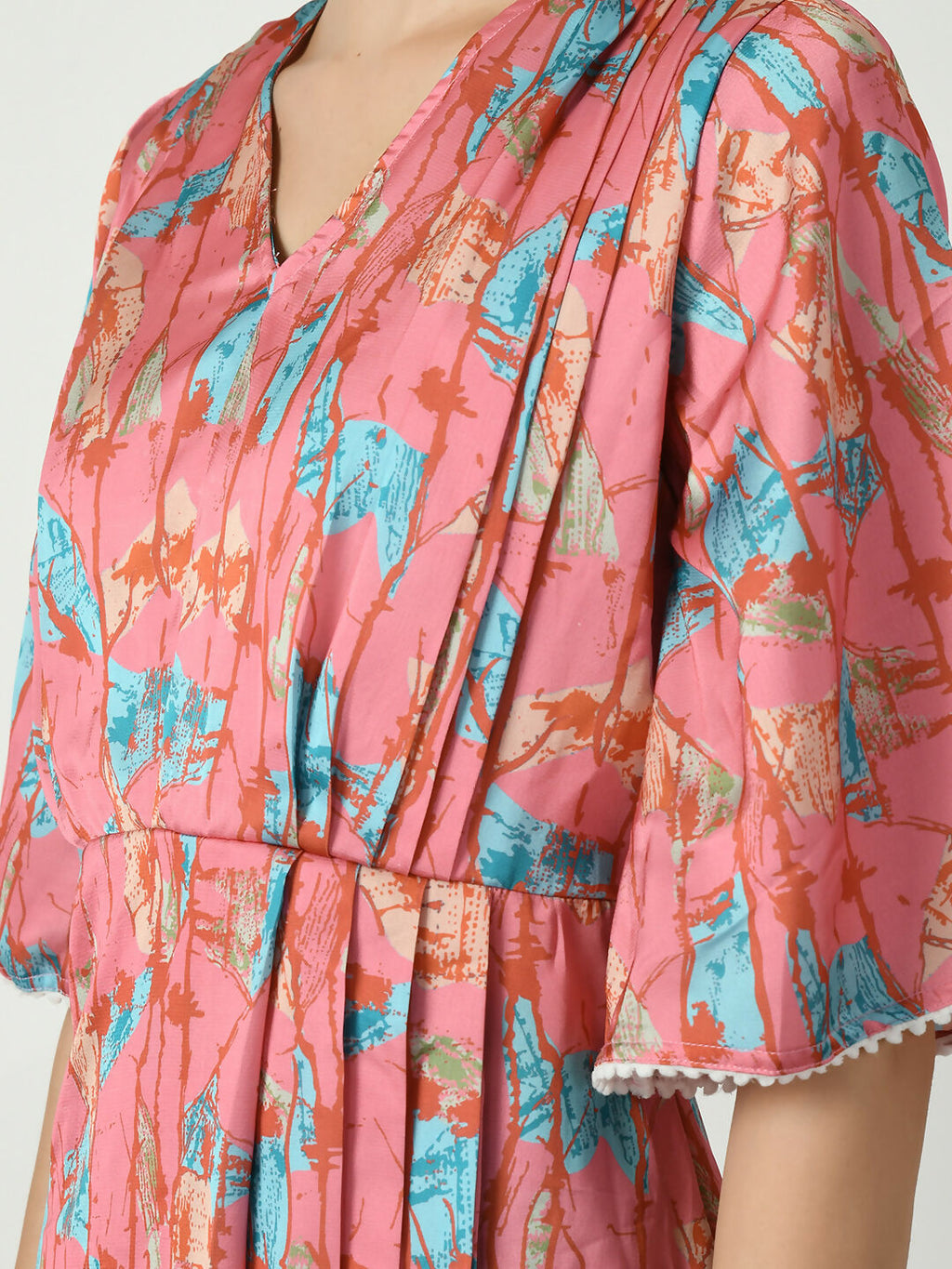 Myshka Women's Pink Printed Dress