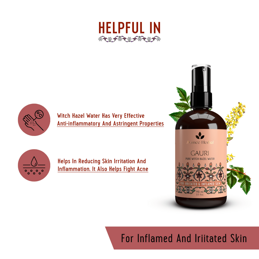 Avimee Herbal Gauri Pure Witch Hazel Water For Inflamed Skin