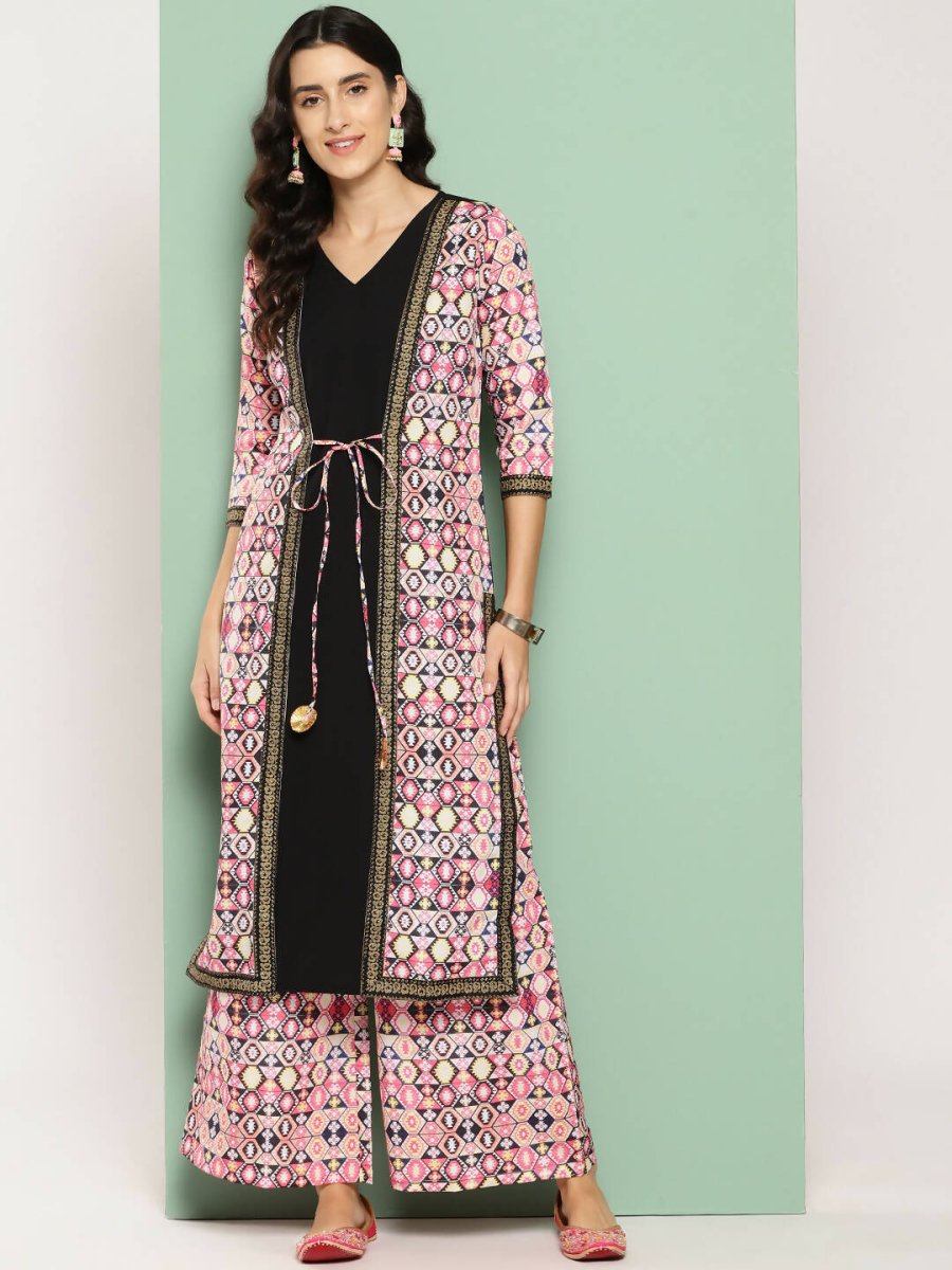 Ahalyaa Women's Traditional wear Kurta Set - Black