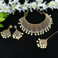 Mominos Fashion Johar Kamal Traditional Rajwadi Design Heavy Golden Necklace Set