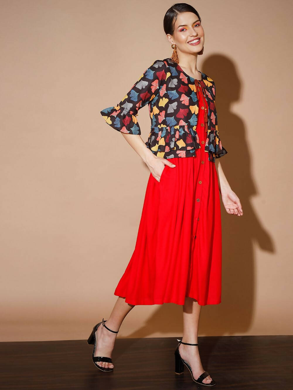 Myshka Women Multi Solid Dresses
