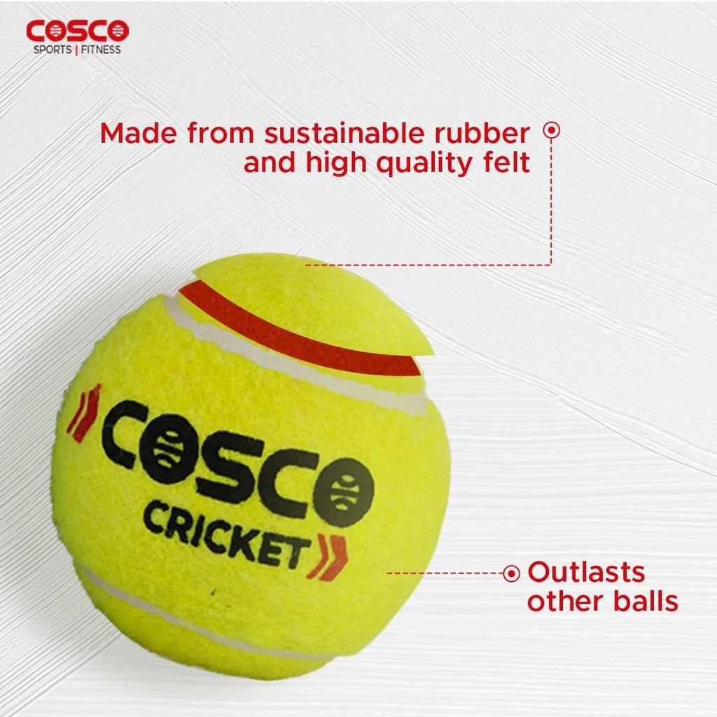 Cosco Light Cricket Tennis Balls (Pack of 3)