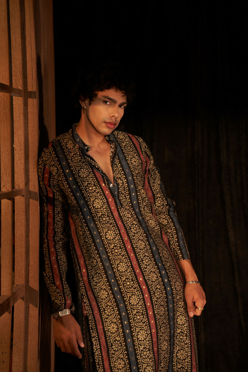 Multy Modal Silk Designer Printed Men's Kurta Set - Mahotsav