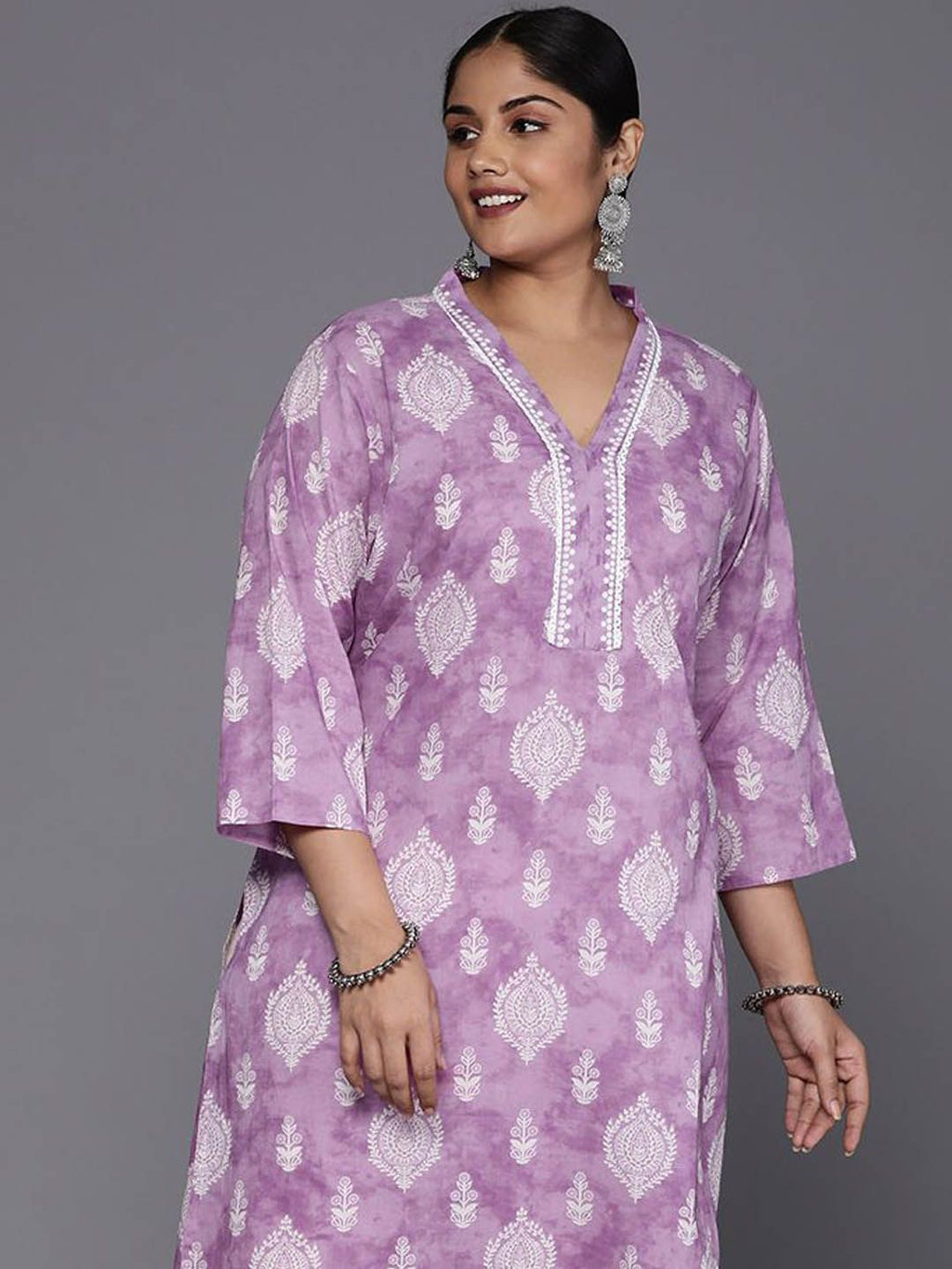 Sztori Ethnic Motifs Printed Regular Cotton Straight Kurta