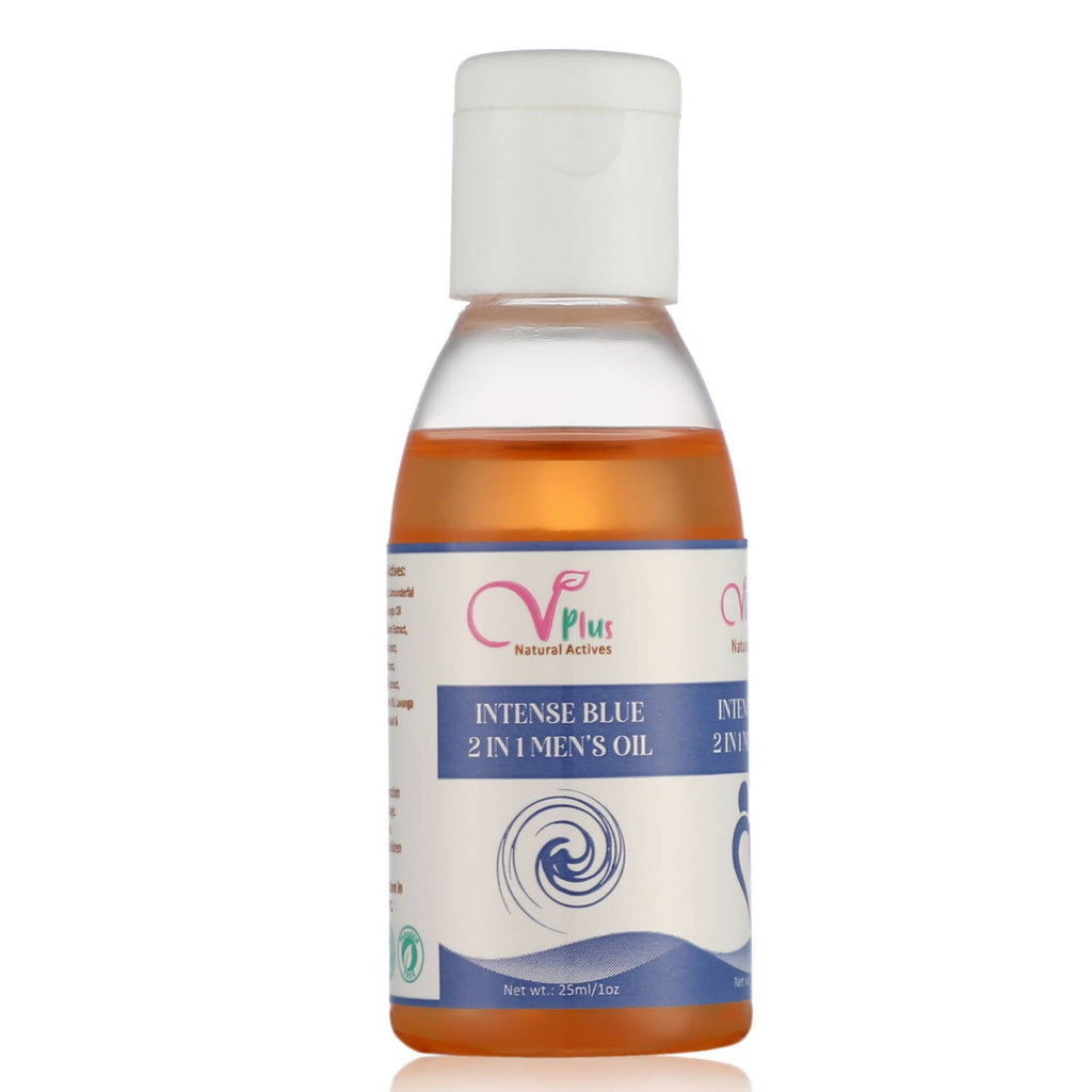 Vigini Plus Natural Actives Intense Blue Men's Stamina Booster Lubricant Delay Oil