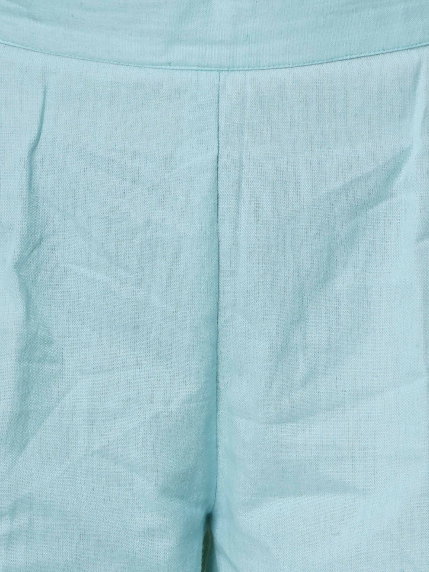 Women Republic Light Blue Cotton Kurta Set