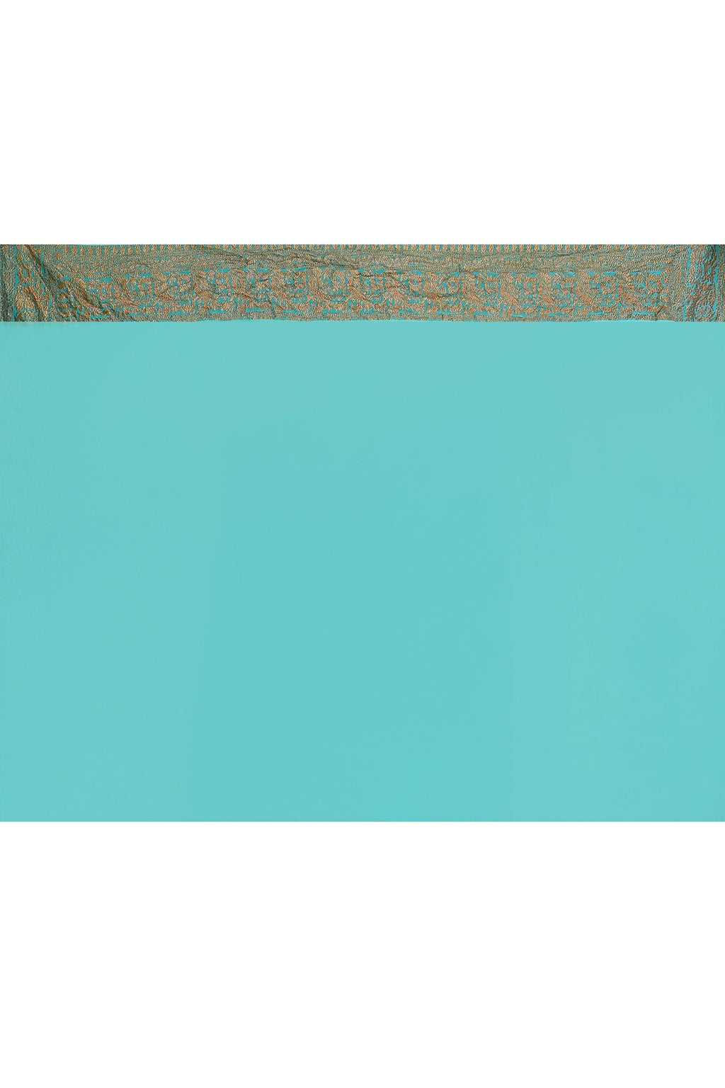 Joban Fashion Sky Blue Crepe Chiffon Pure Handloom Banarasi Silk Saree