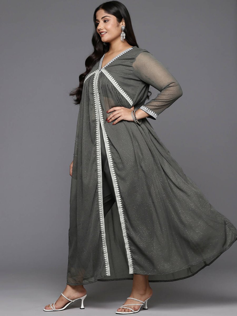 Ahalyaa Women's Traditional wear Kurta Set - Grey
