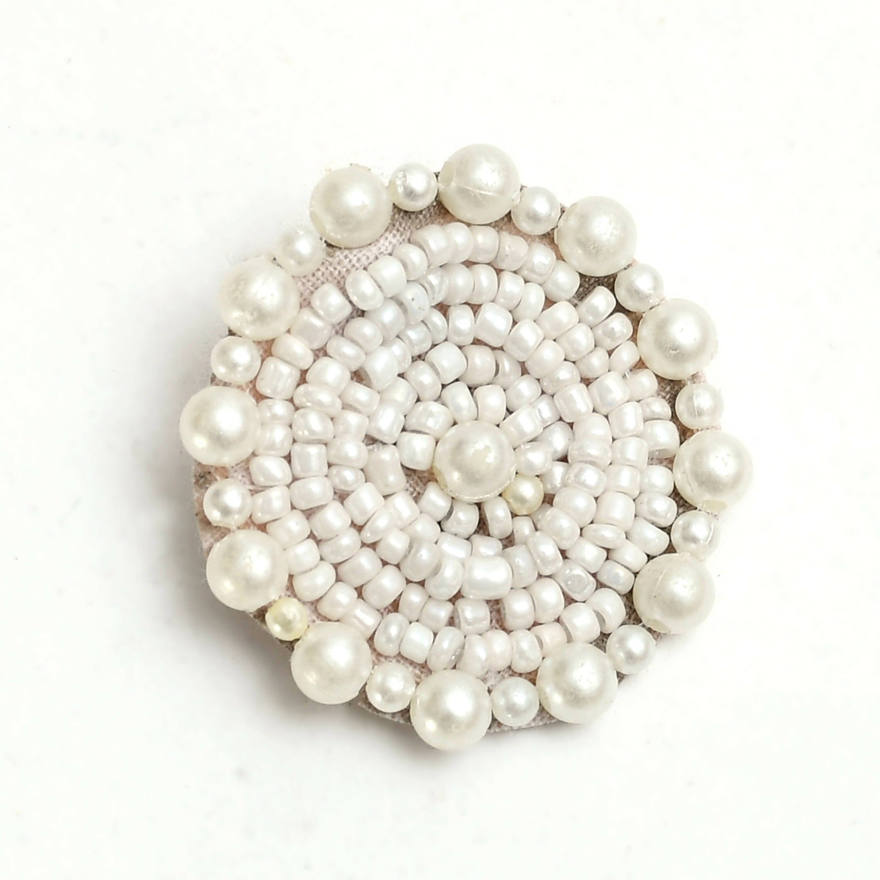 Mominos Fashion Johar Kamal Off White Handicraft Pearls Necklace with Earrings For Women