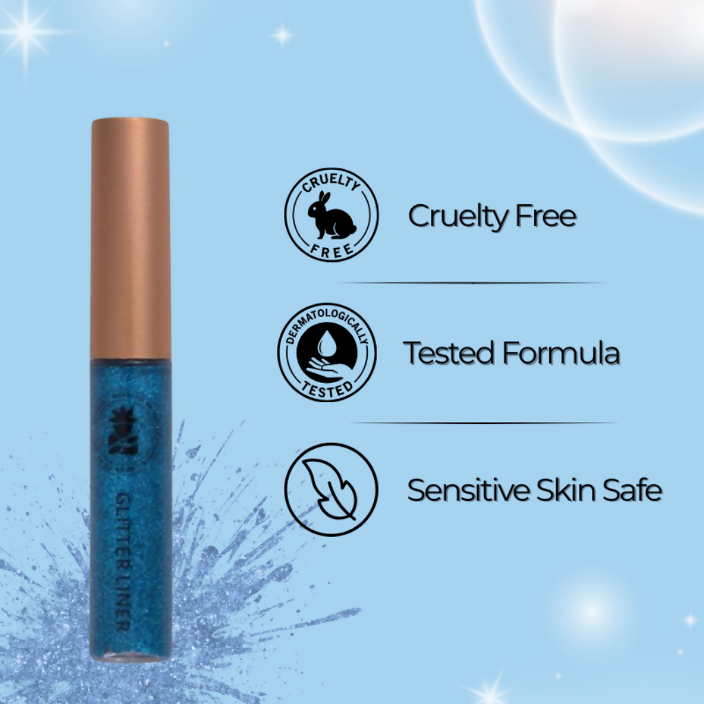 BOBI Glitter Eyeliner Blue Diamond Sparkle Finish