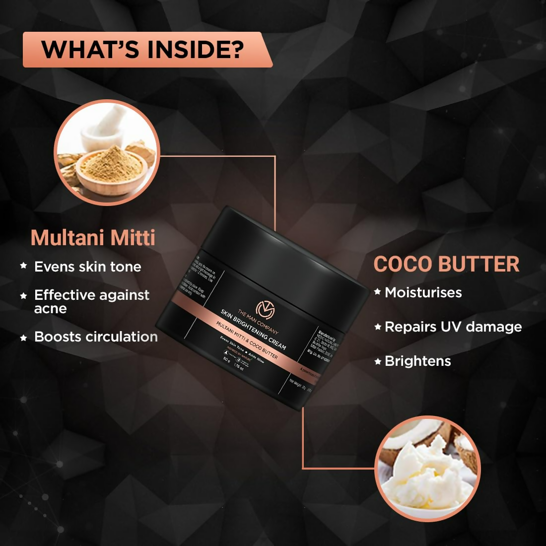 The Man Company Skin Brightening Cream Multani Mitti