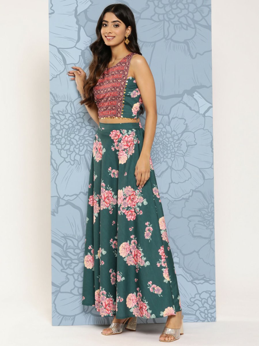 Ahalyaa Women's Traditional wear Lehenga Choli - Green