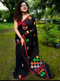 Exclusive Collection Multy Beautiful Cotton Applique Work Saree