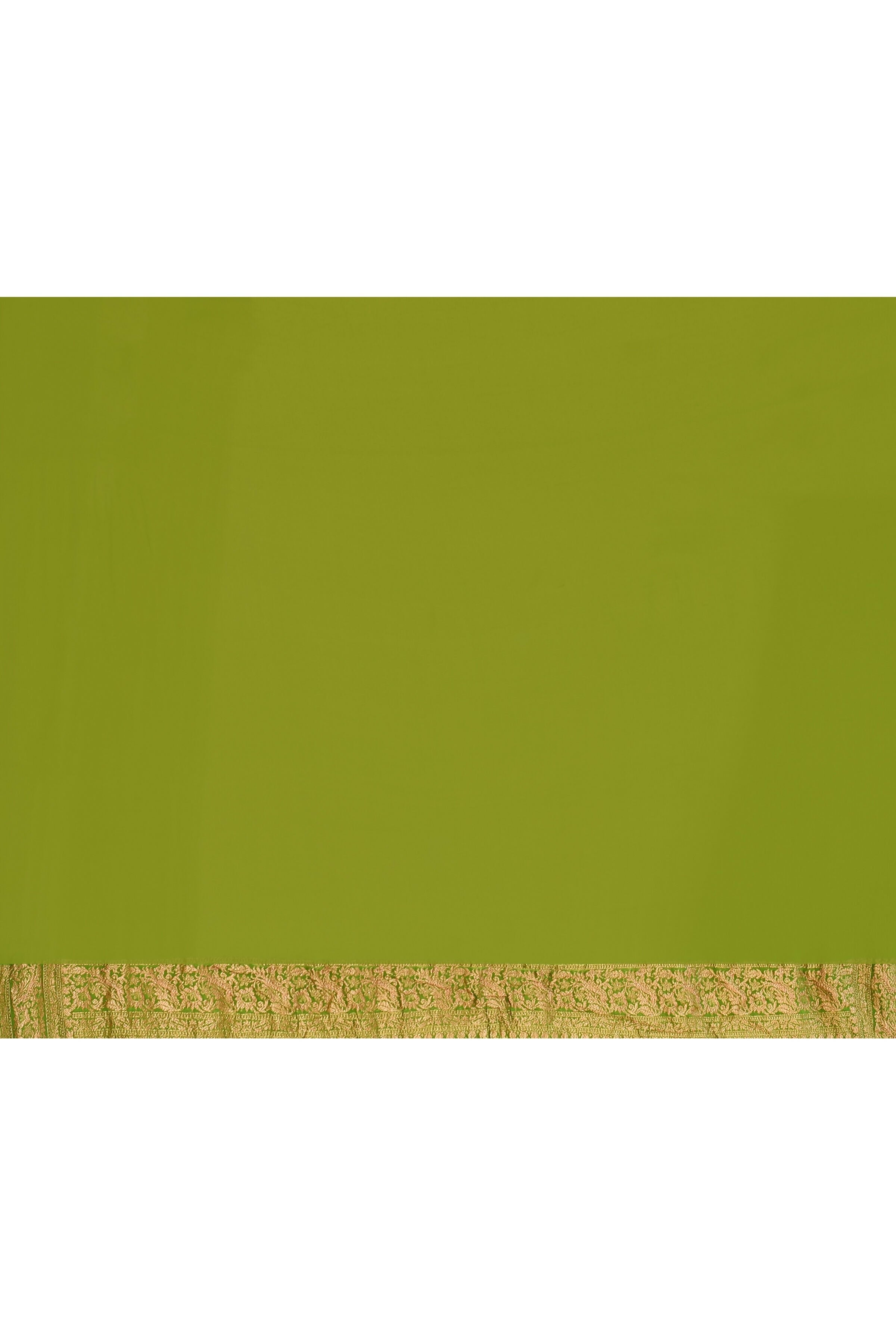 Joban Fashion Purple Crepe Chiffon Pure Handloom Banarasi Silk Saree
