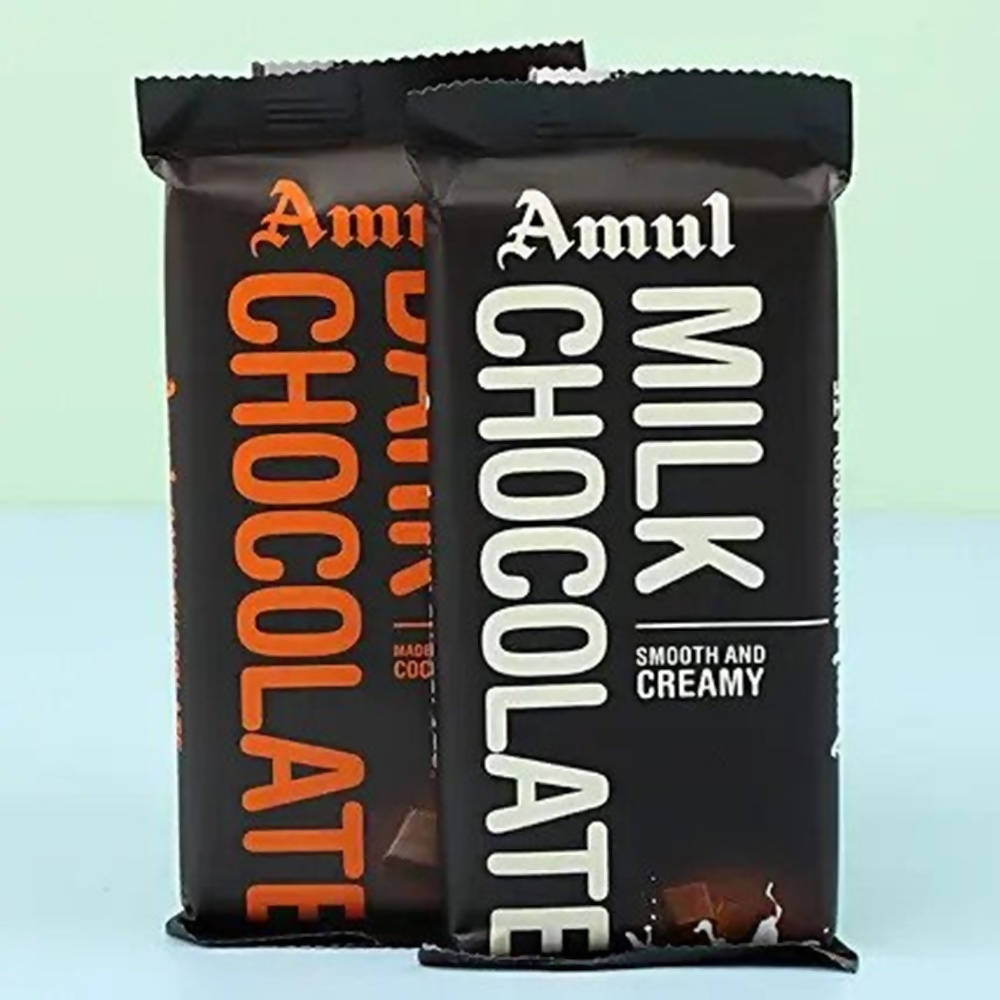 Fancy Rakhis With Amul Dark & Milk Chocolates