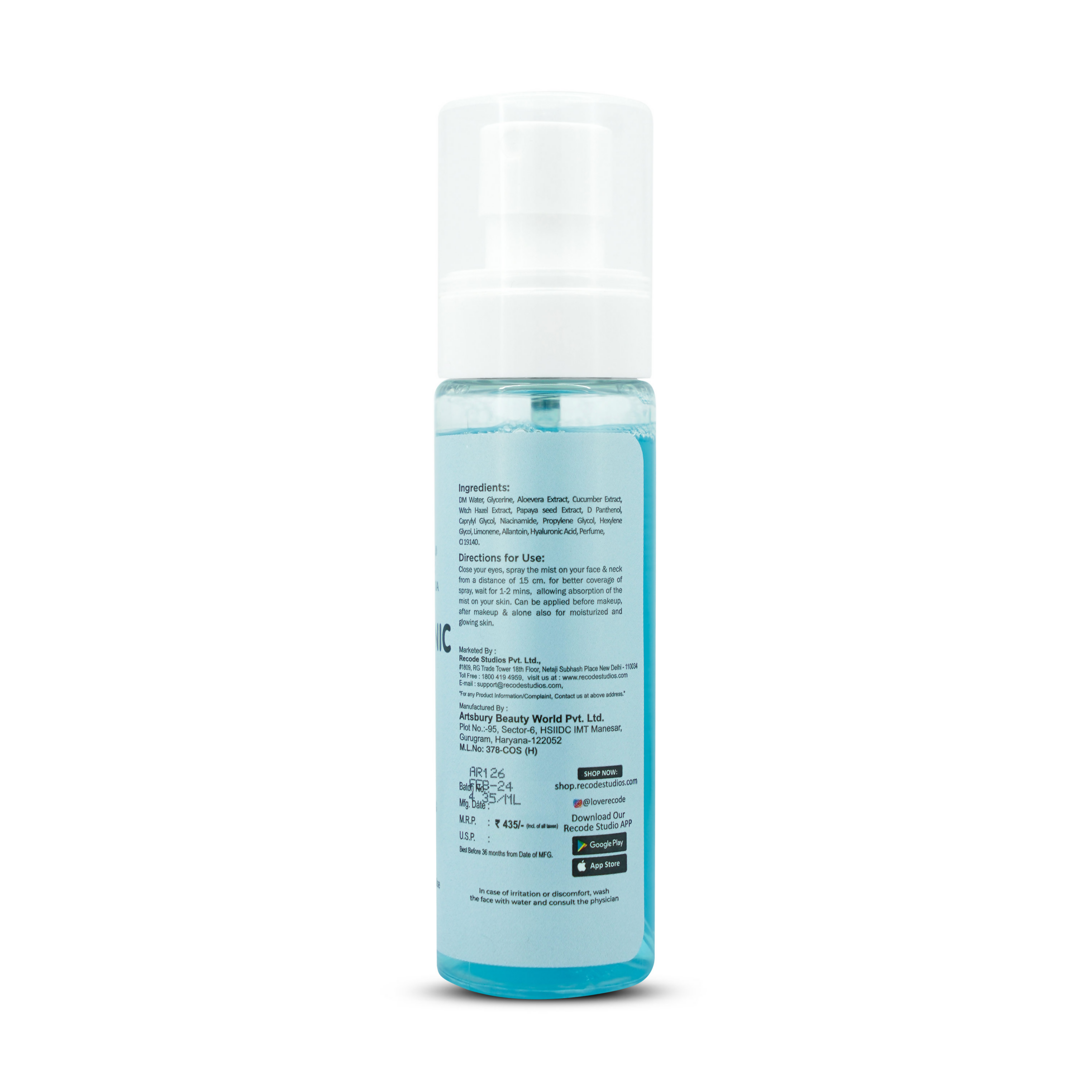 Recode Hyaluronic Acid Glow Mist