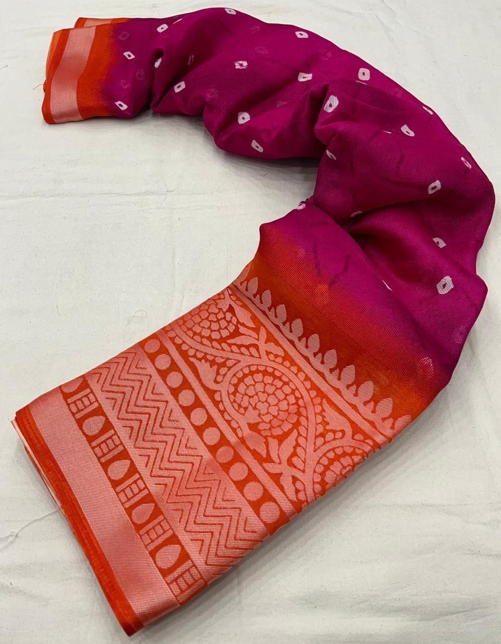 Rani Jute Silk Ethnic Motifs Saree with Unstitched Blouse - Hiral Fashion