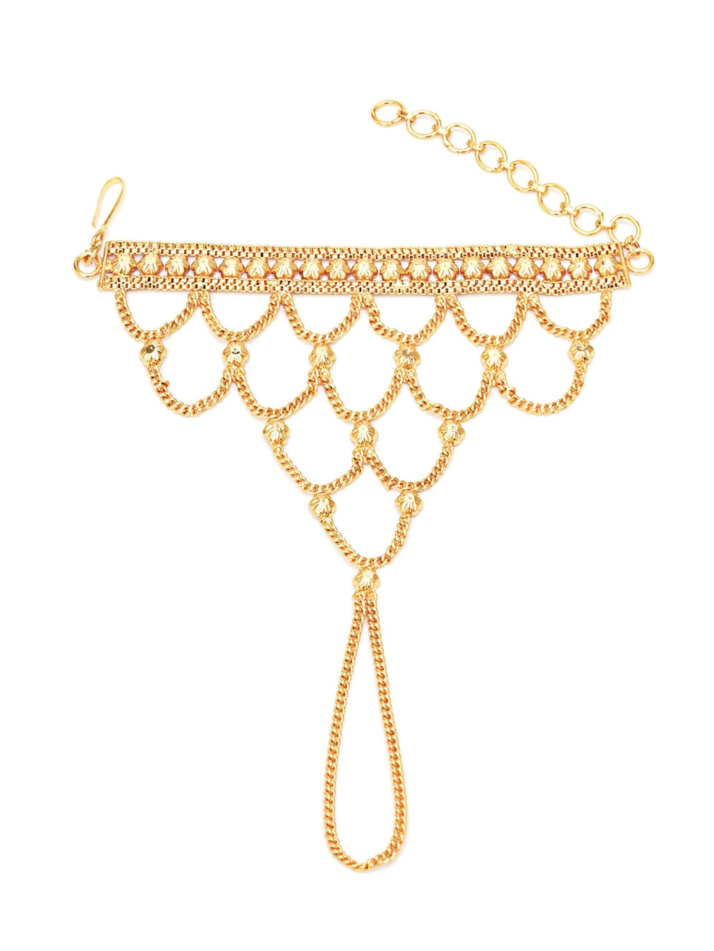 Golden Haathphool (Gold) - Ruby Raang
