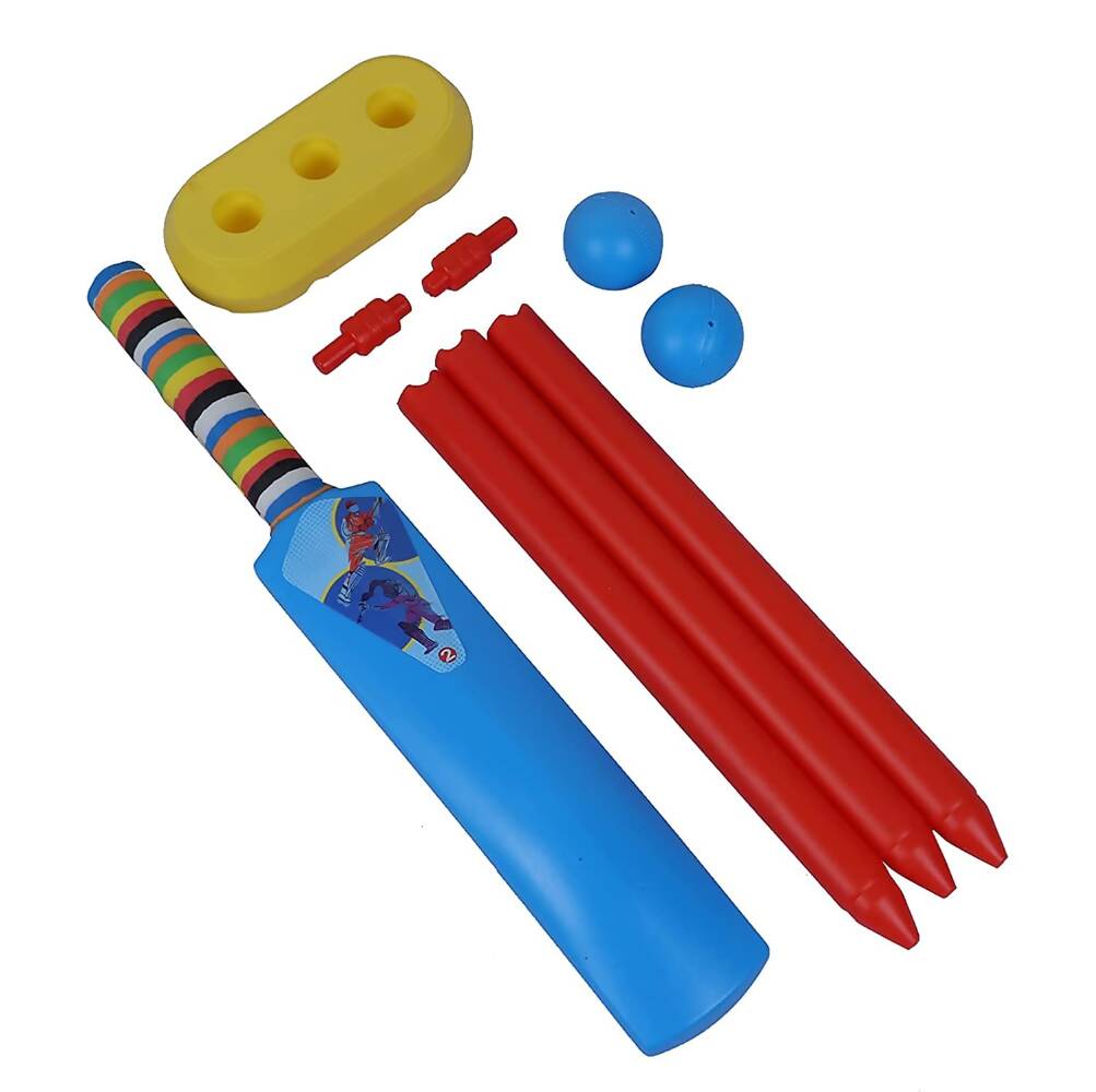 Manaki Enterprise Plastic Spiderman Cricket Kit (Multicolour)