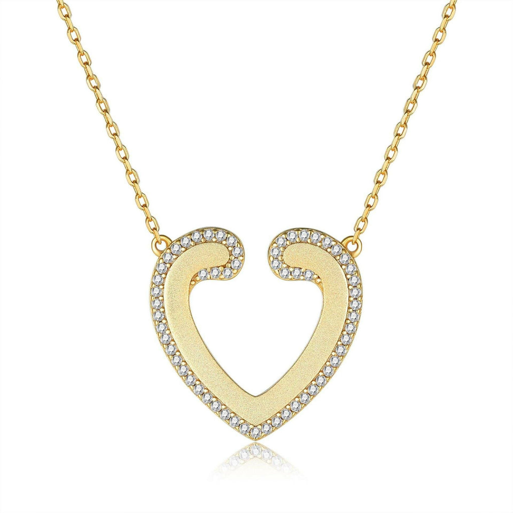 Cauer CAUER 925 Sterling Silver Moissanite Round Pendant Chain