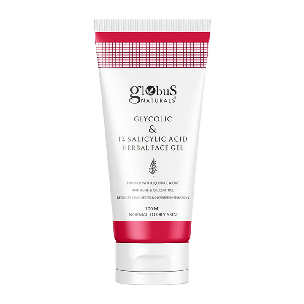 Globus Naturals Glycolic & 1% Salicylic Acid Herbal Anti Acne Face Gel