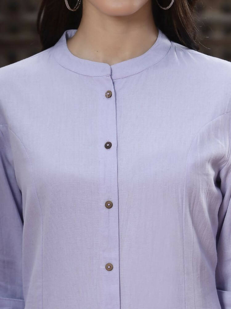 Juniper Women`s Lilac Cotton Flex Solid A-Line Kurta