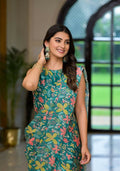 Partywear Designer Green Slime Georgette Fancy Saree - Anbazaar