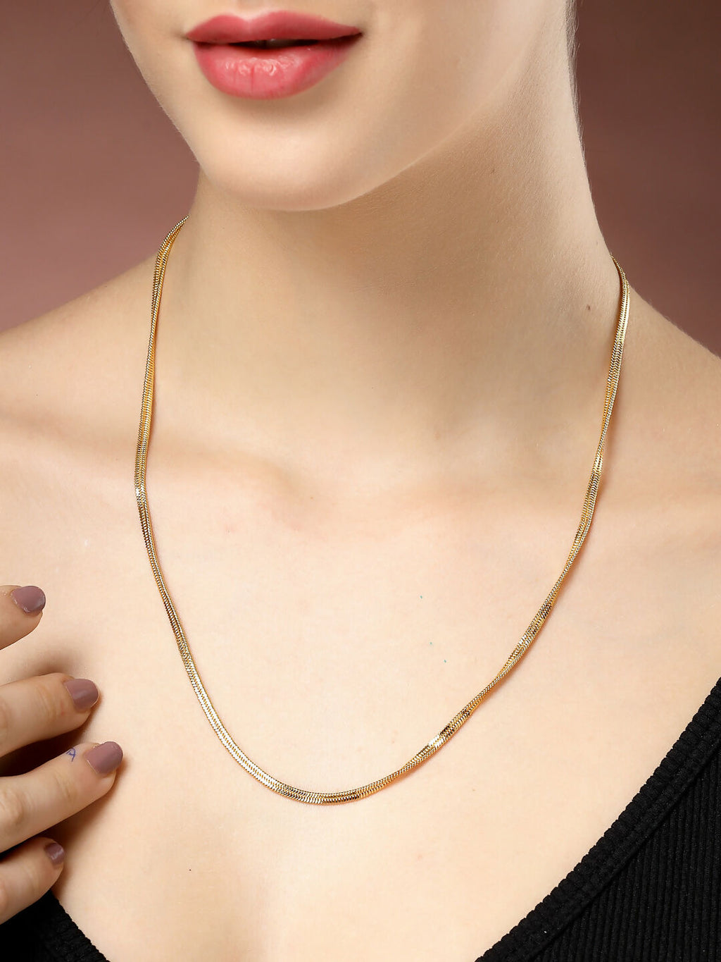 NVR Women's Set of 2 Silver & Gold Rhodium-Plated Minimal Chain