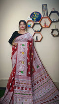 Exclusive Collection Handloom Dhakai Jamdani Saree - Maroon